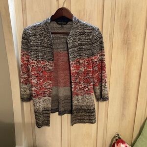 Ming Wang Knit Jacket – Size Small – Multicolor Striped Pattern $40